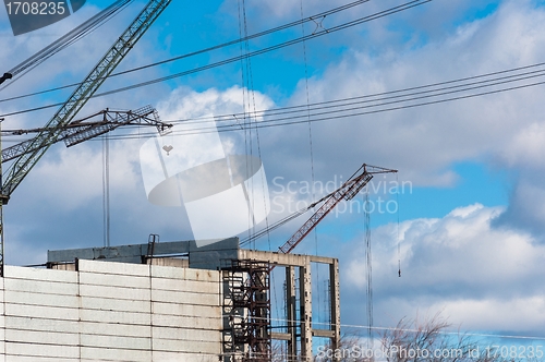 Image of Industrial cranes building architecture