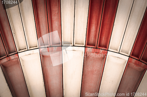 Image of Red and white abstract steel background