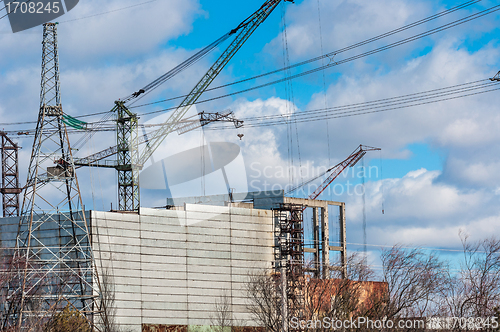 Image of Industrial cranes building architecture