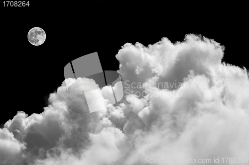 Image of Beautiful cloudscape with fluffy clouds