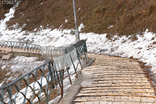 Image of A stairway in the park