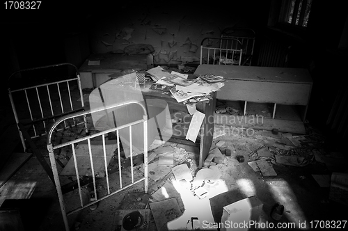 Image of Abandoned nursery with toys at Chernobyl