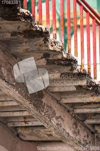 Image of Dangerous stair closeup