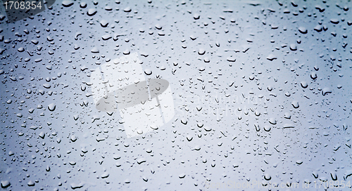 Image of drops of water on glass