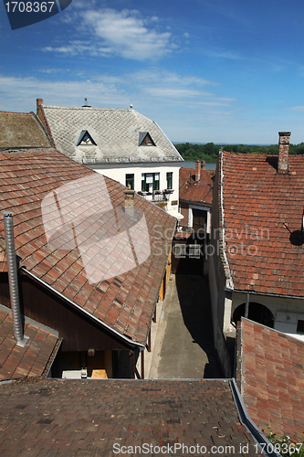 Image of old tiled roofs