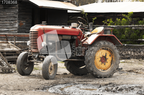 Image of red tractor