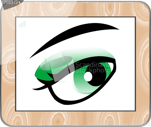 Image of Vector tablets pc with vector eyes