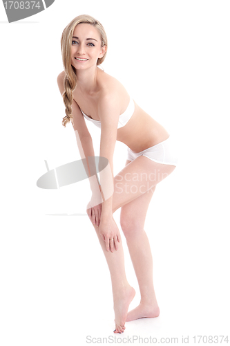 Image of beautiful blond woman with perfect body isolated