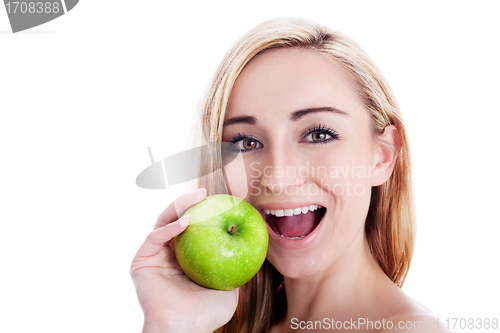 Image of beautiful blond woman with perfect body isolated