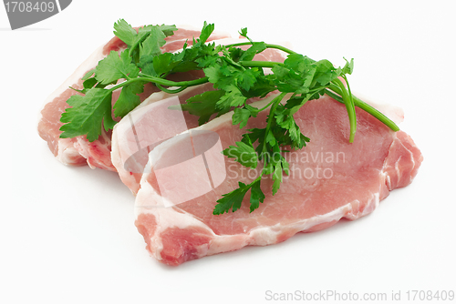 Image of Pork loin steaks with herbs