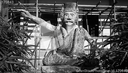 Image of Thailand temple - black and white