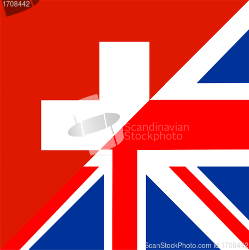 Image of switzerland uk flag