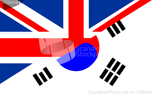 Image of south korea uk flag