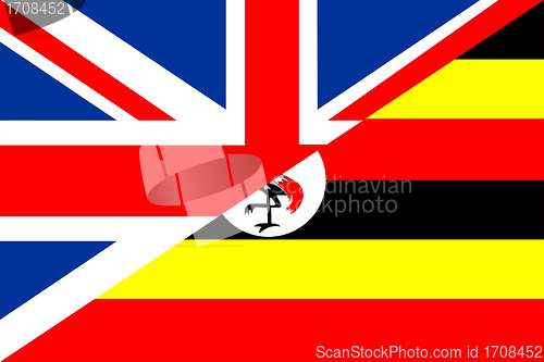 Image of uganda uk flag