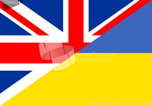 Image of ukraine uk flag