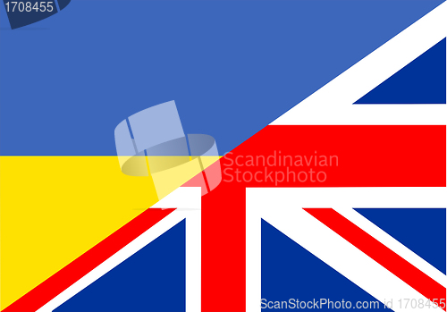 Image of ukraine uk flag