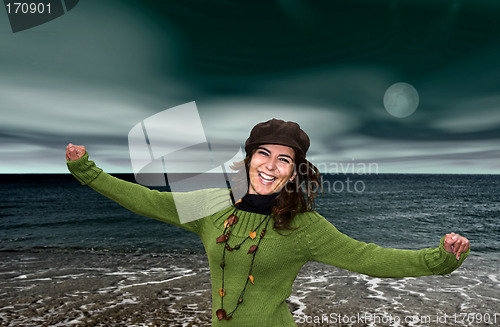 Image of Woman in the beach
