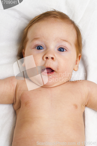 Image of Portrait of happy baby boy