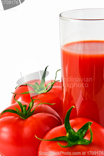 Image of glass of tomato juice