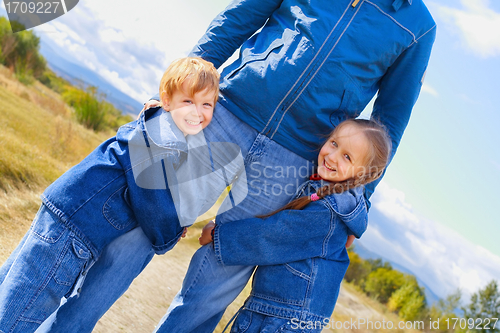 Image of Father, son and daughter