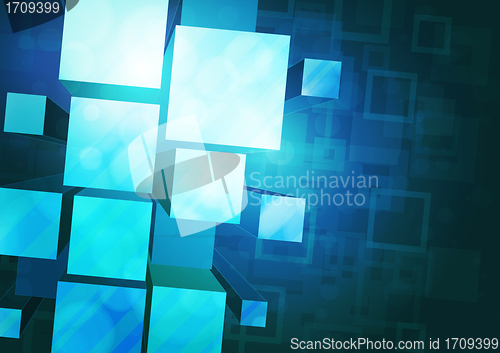 Image of blue background with prisms