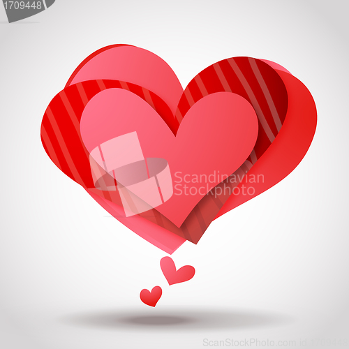 Image of Abstract hearts. Vector illustration.