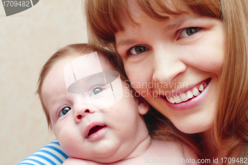 Image of mother and son