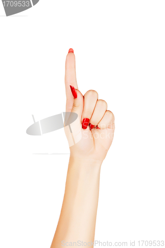 Image of woman finger pointing
