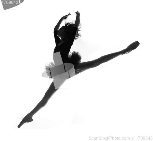 Image of Female Ballerina in Studio