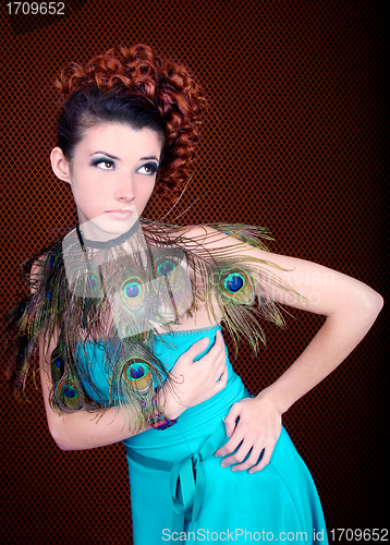 Image of High Fashion Editorial Concept With a Beautiful Woman