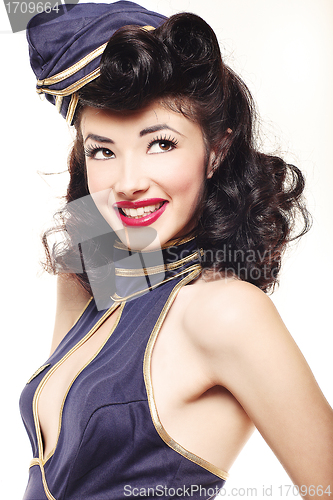 Image of  Pin Up Style Girl in Studio