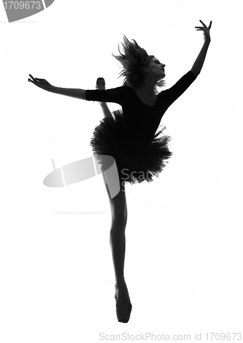 Image of Female Ballerina in Studio