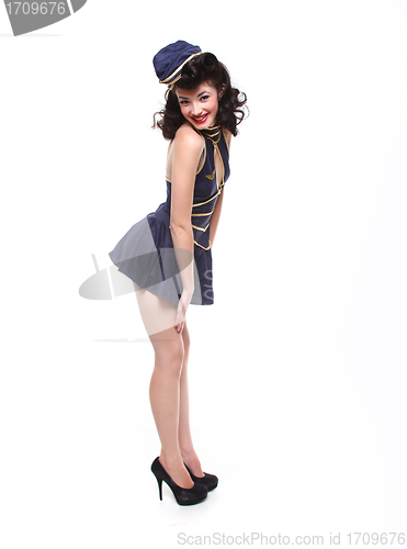 Image of  Pin Up Style Girl in Studio