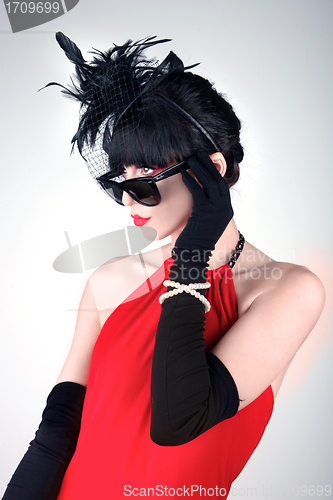 Image of High Fashion Editorial Concept With a Beautiful Woman
