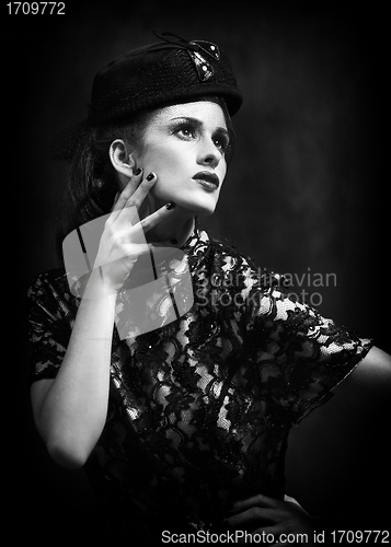 Image of High Fashion Editorial Concept With a Beautiful Woman