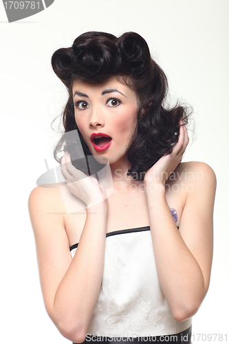 Image of  Pin Up Style Girl in Studio