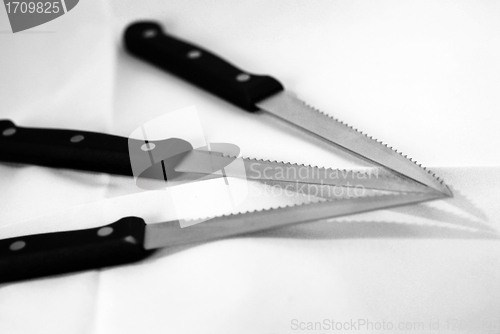 Image of Three Serrated Knives