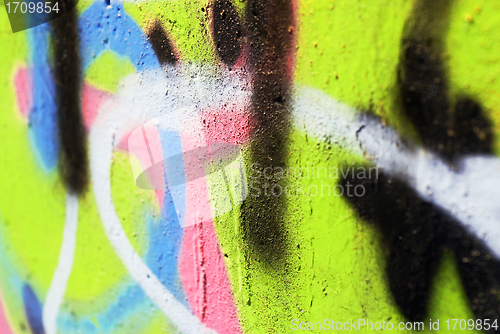 Image of Bright Graffiti Close-Up