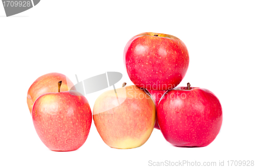 Image of apples are red