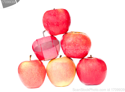 Image of apples are red