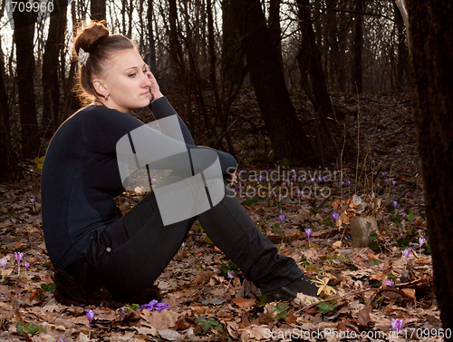 Image of girl in the woods