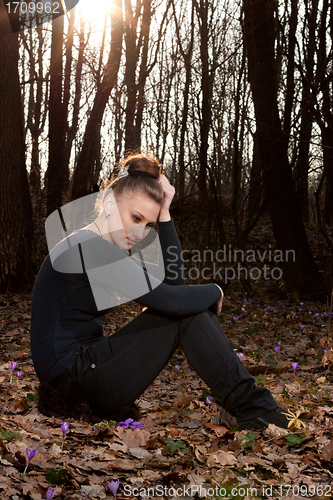 Image of girl in the woods