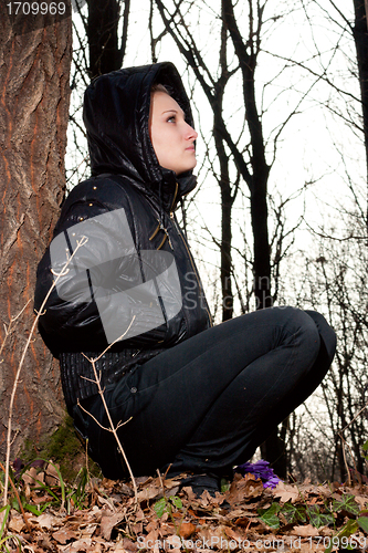 Image of girl in the woods