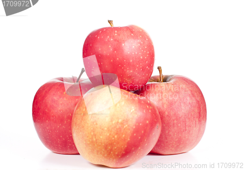 Image of apples are red