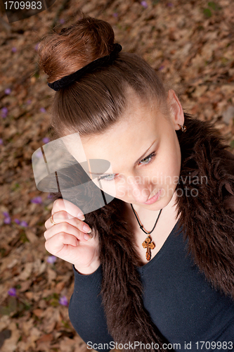 Image of girl in the woods