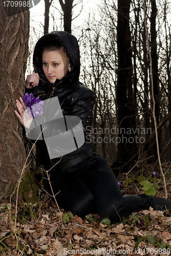 Image of girl in the woods
