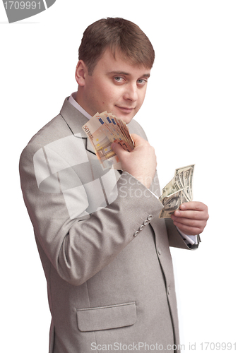 Image of a man with money