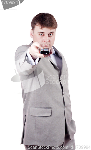 Image of Man with remote control
