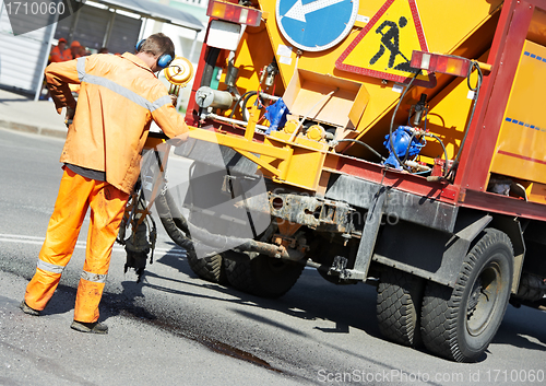 Image of Asphalt patching roadworks