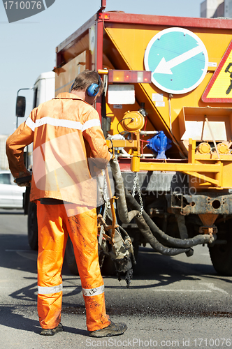 Image of Asphalt patching roadworks